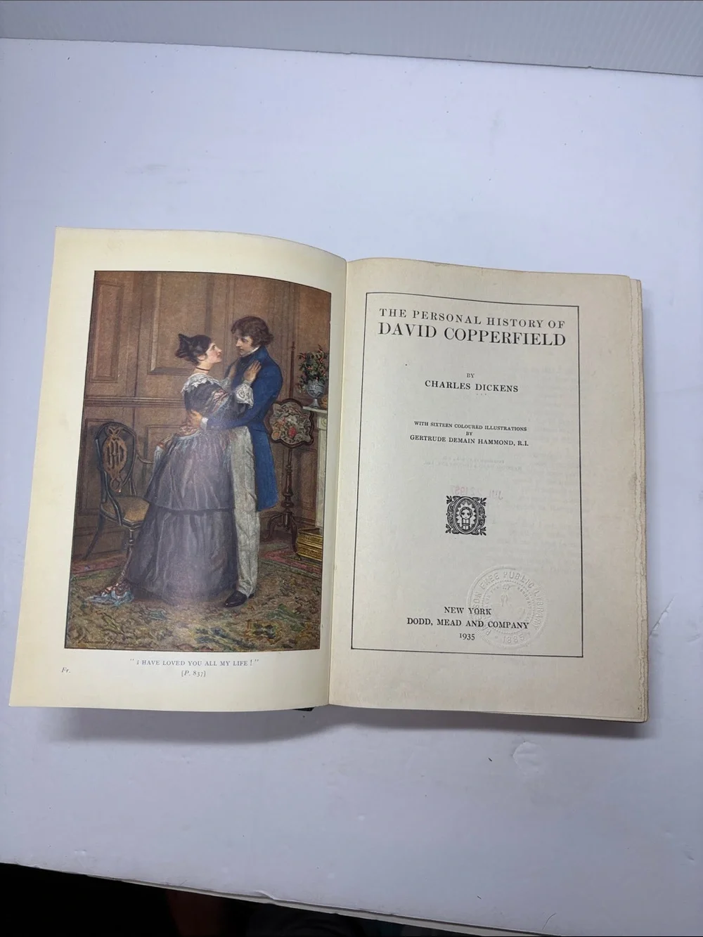 David Copperfield hardcover book 1935 edition